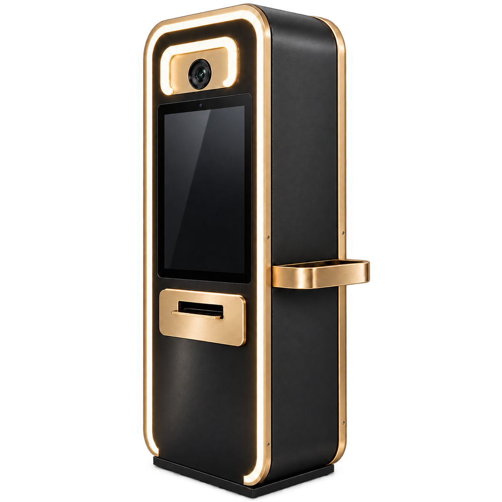AMPD Signature Photo Booth, three-quarter view