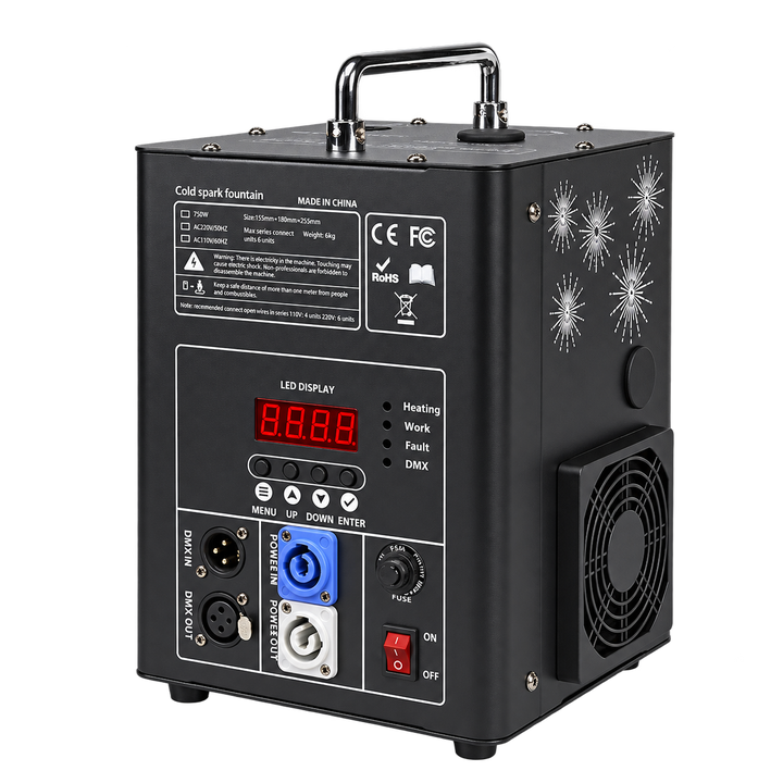 Black cold spark machine rental in Dubai